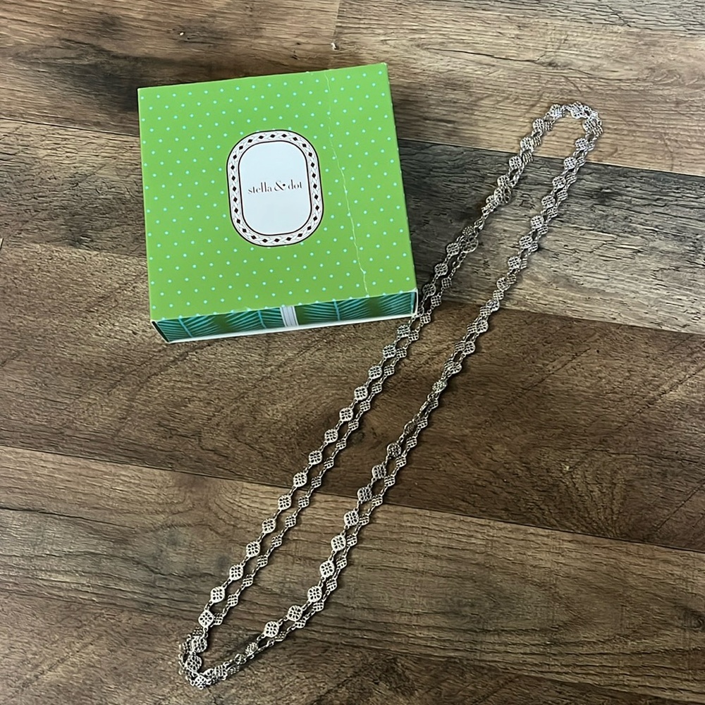 Stella & Dot Devon Layering Necklace-Silver